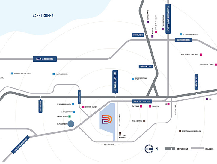 Raheja World Residences Location Map